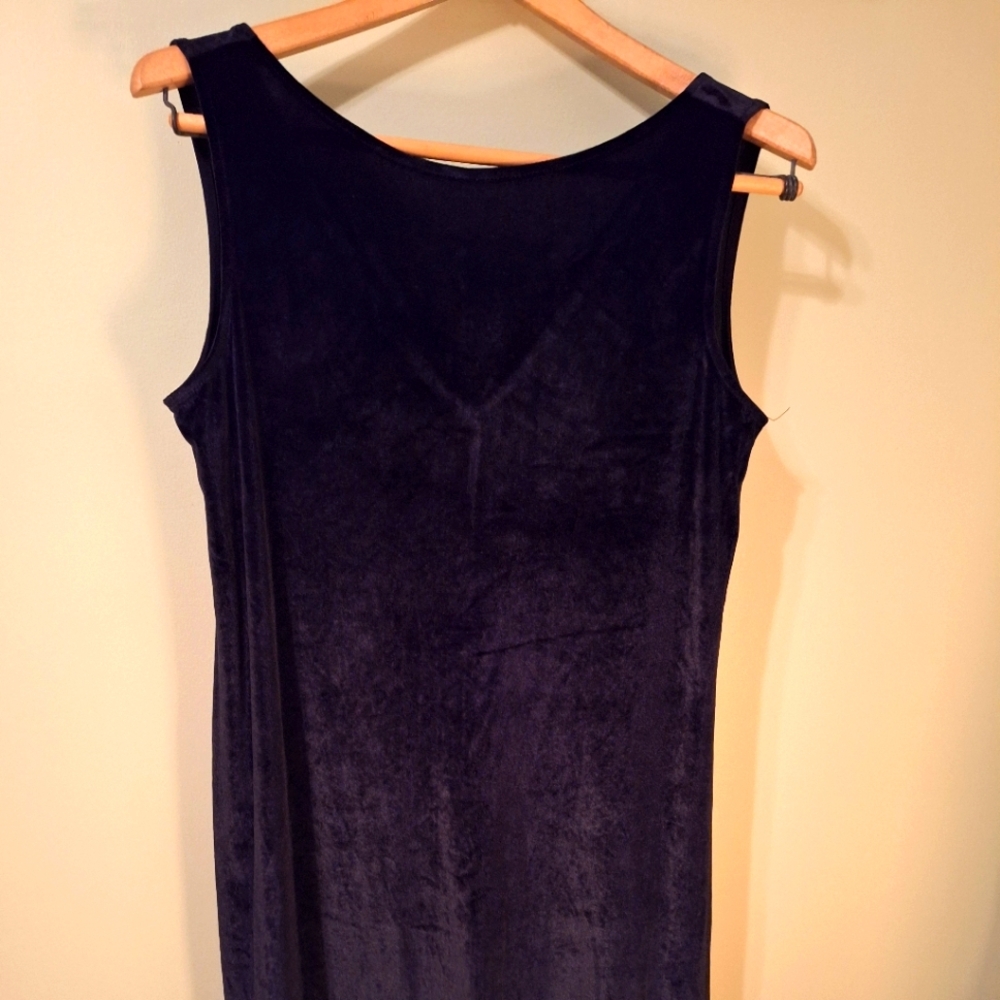 The Limited Black Velour Tank Midi Dress Size M